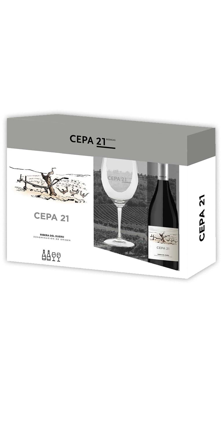 Cepa 21 | Estuche de 2 botellas + 2 copas – de Vinoselección – en Vinoselección