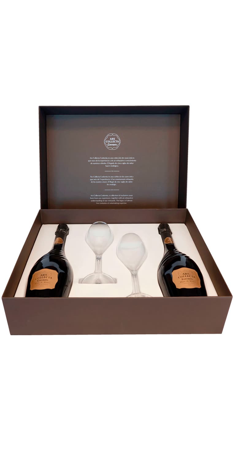Ars Collecta Blanc de Blancs 2018 | Estuche con 2 copas de Vinoselección – comprar