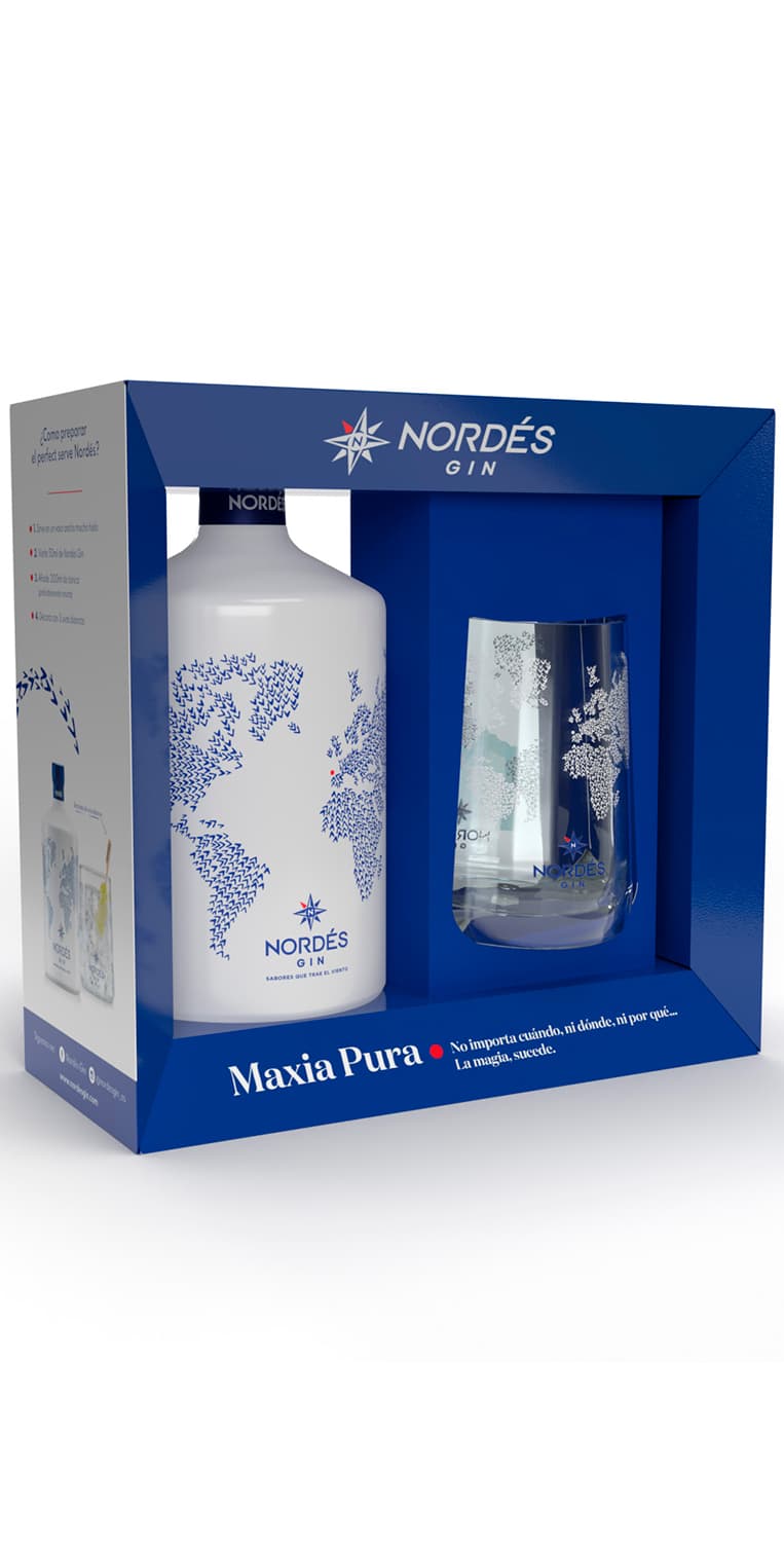 Nordés Gin | Pack botella + vaso – de Vinoselección – en Vinoselección