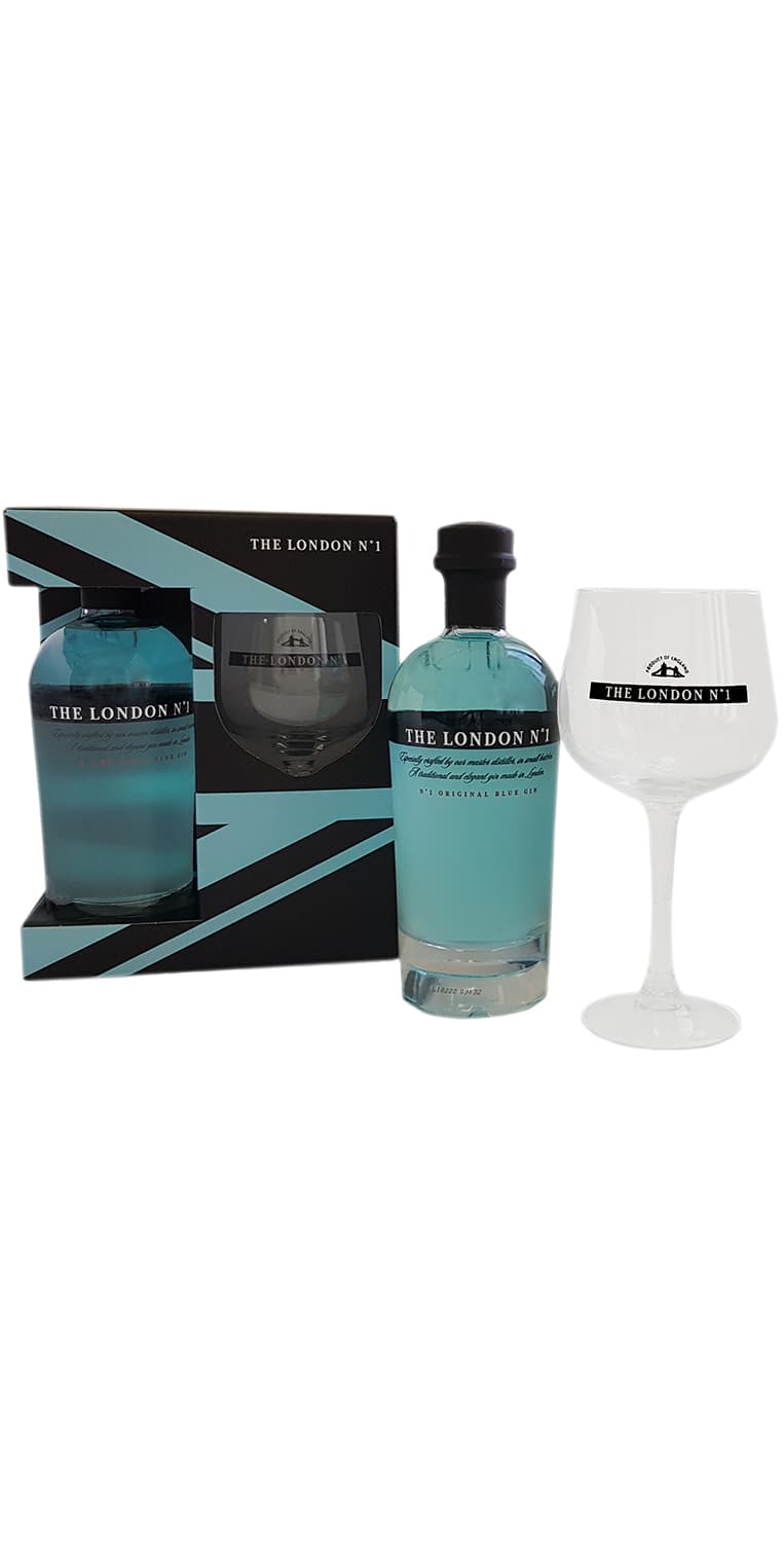 The London Nº 1 Original Blue Gin | Estuche de 1 botella + copa – de Vinoselección – en Vinoselección