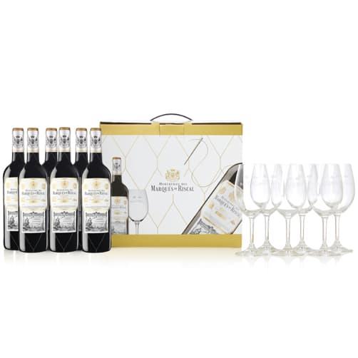 Pack Marqués de Riscal Reserva - 6 botellas + 6 copas de regalo – de Marqués de Riscal – en Petit Celler