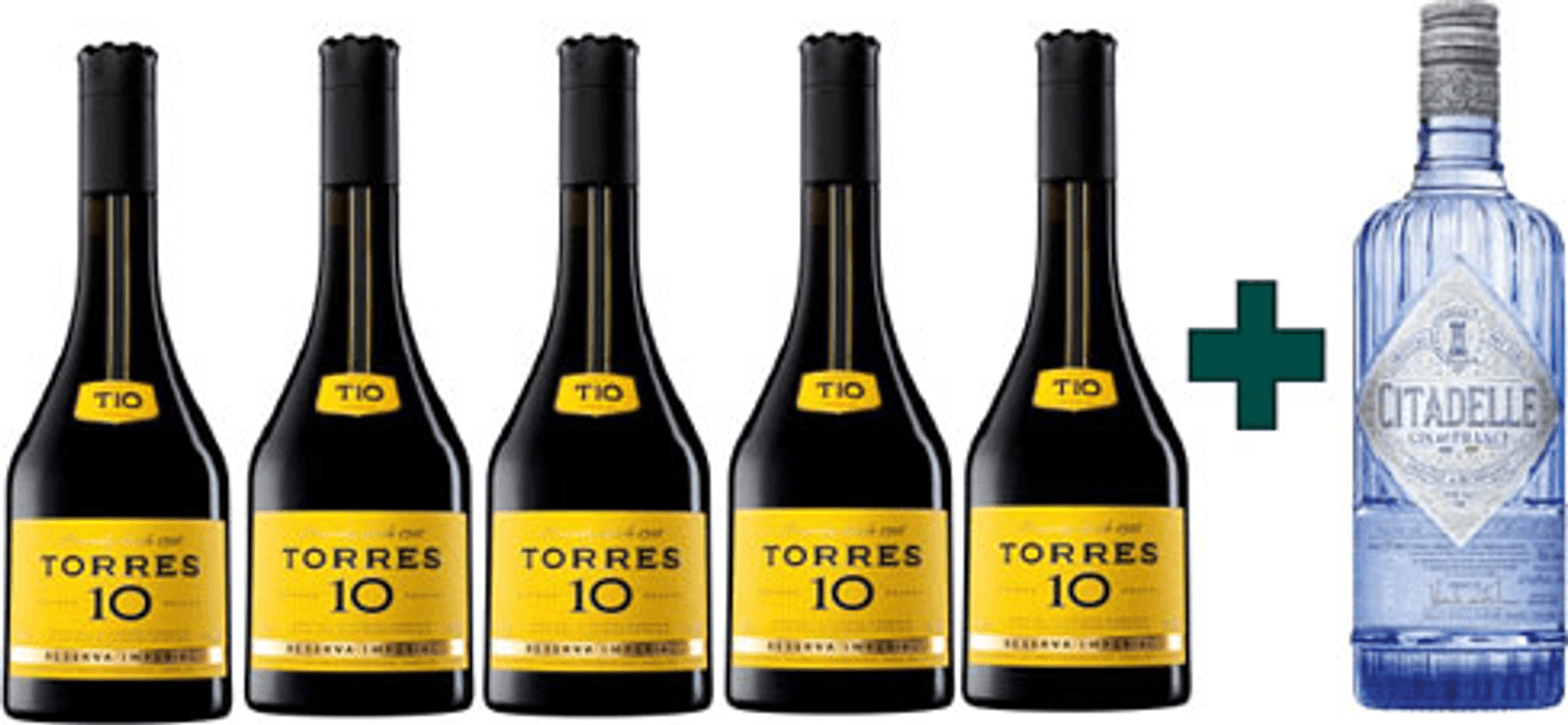 Pack Torres 10 + 1 Citadelle de regalo de Torres Brandy – comprar