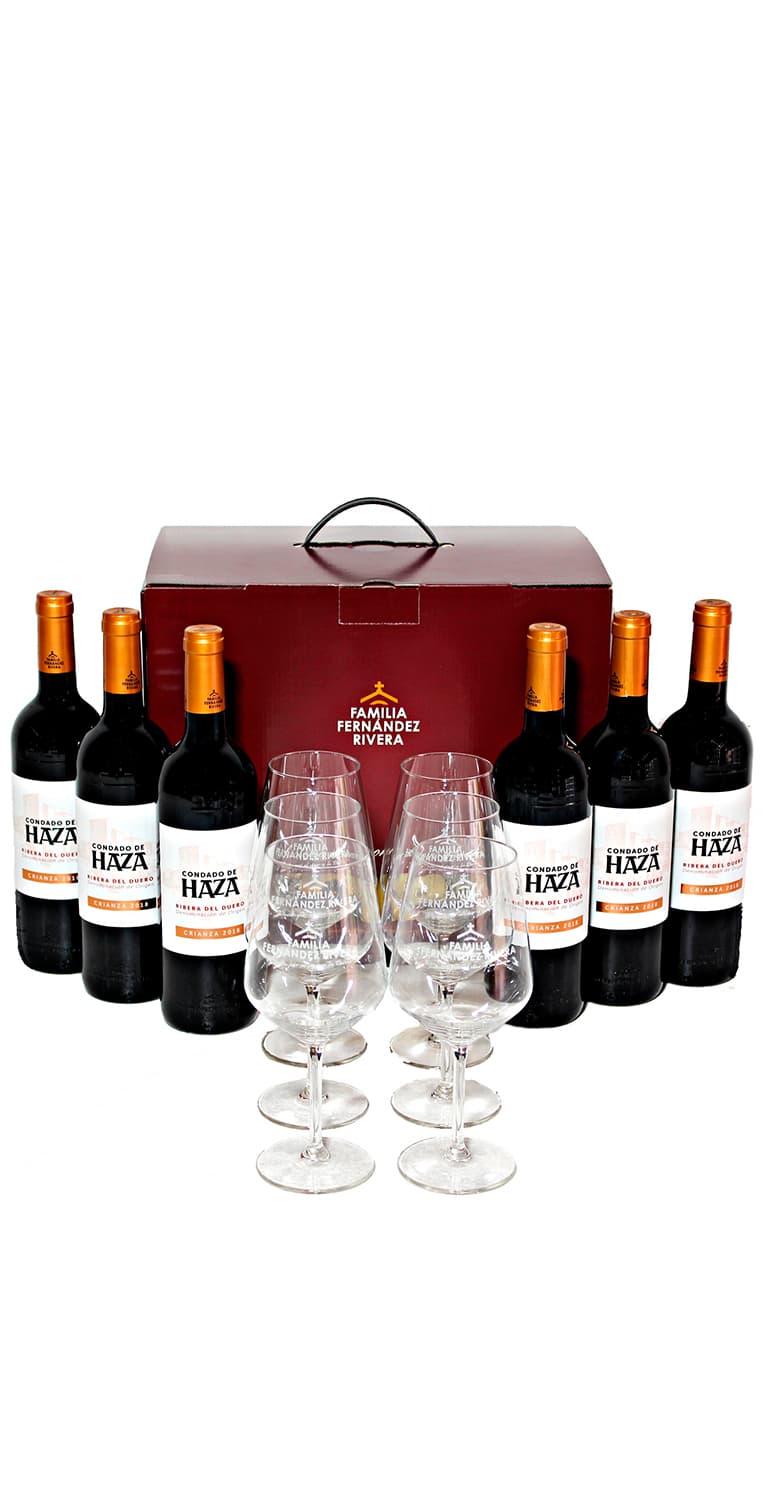 Condado de Haza Crianza 2019 | 6 botellas + 6 copas – de Vinoselección – en Vinoselección