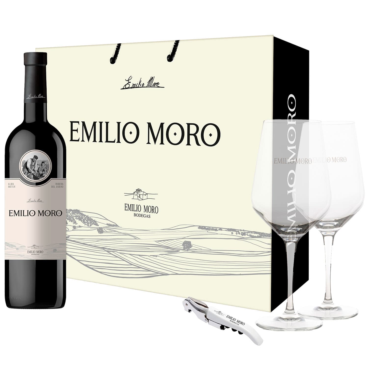 Emilio Moro | 1 botella + 2 copas + sacacorchos – de Vinoselección – en Vinoselección