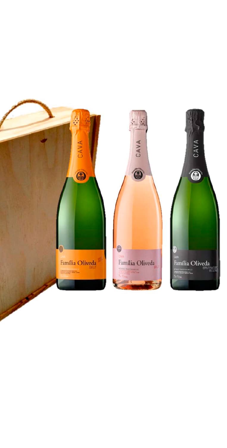 Estuche Família Oliveda | Brut + Rosado + Brut Nature Reserva – de Vinoselección – en Vinoselección