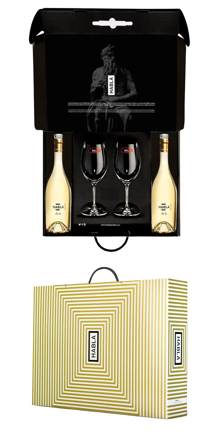 Habla de ti… | Estuche de 2 botellas + 2 copas – de Vinoselección – en Vinoselección