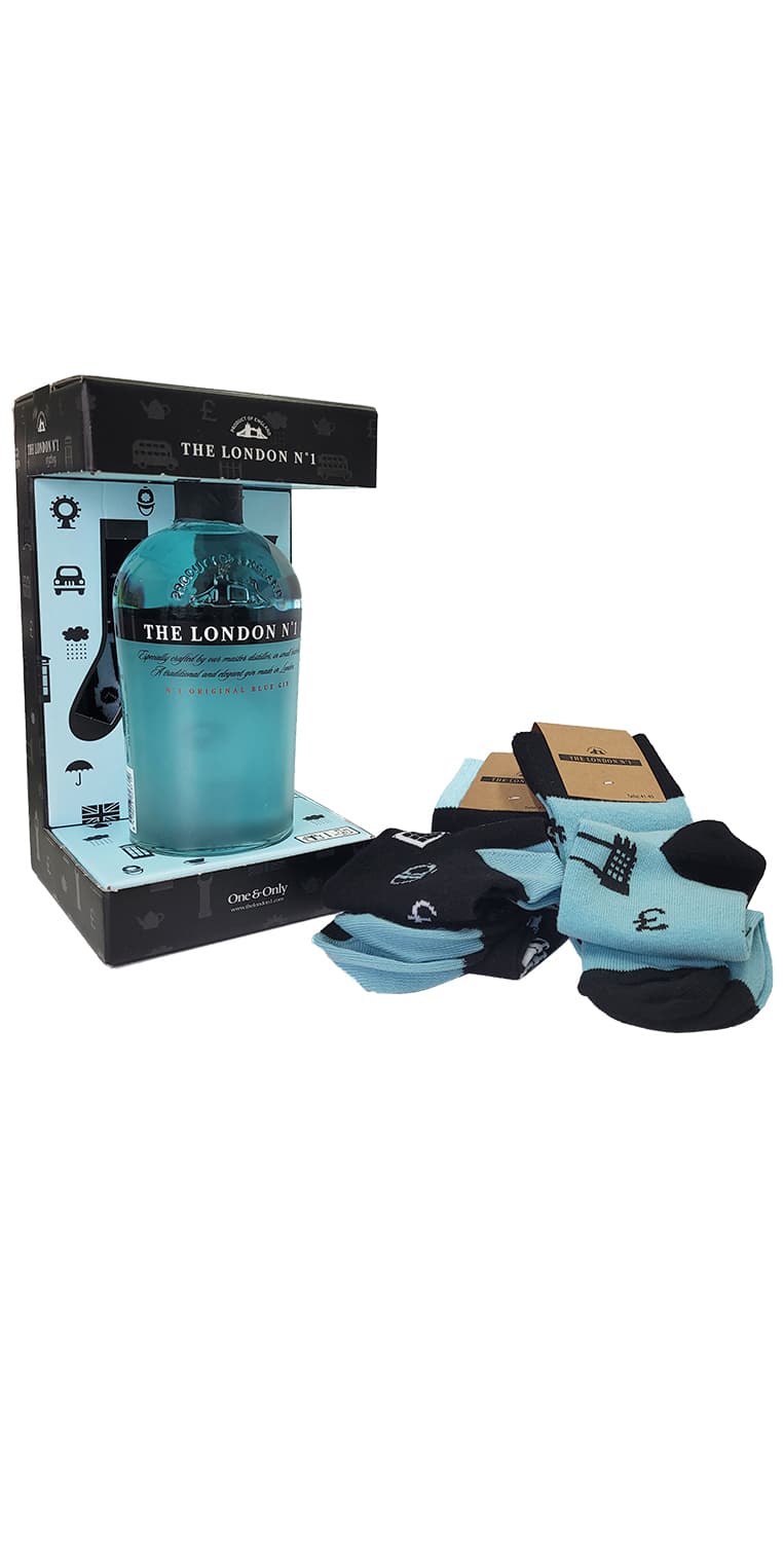 The London Nº 1 Original Blue Gin | 1 botella + 1 par de calcetines – de Vinoselección – en Vinoselección