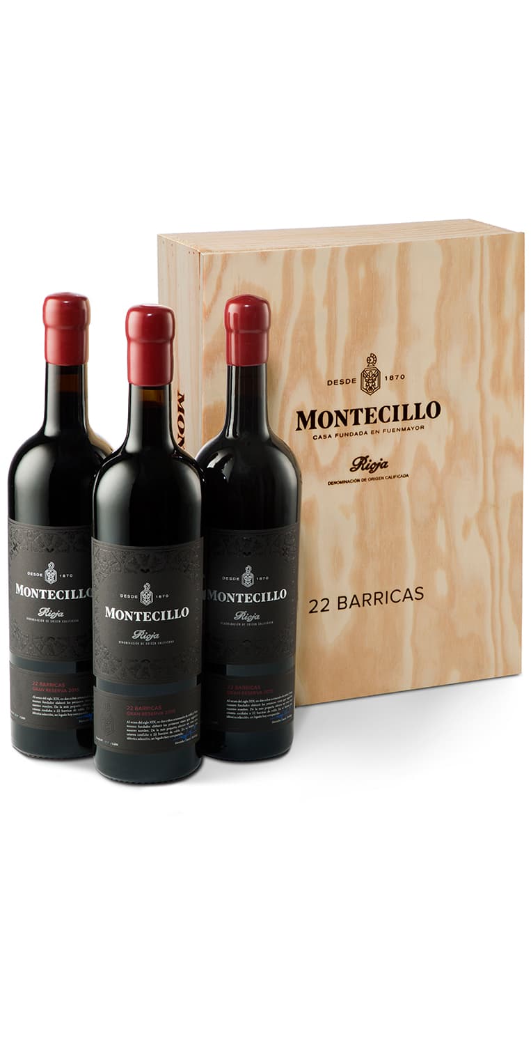 Montecillo 22 Barricas Gran Rva 2015 | Estuche de 3 botellas – de Vinoselección – en Vinoselección