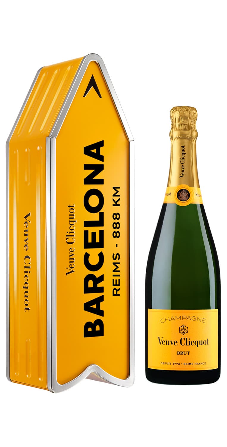 Veuve Clicquot Yellow Label Arrow Barcelona | Estuche – de Vinoselección – en Vinoselección